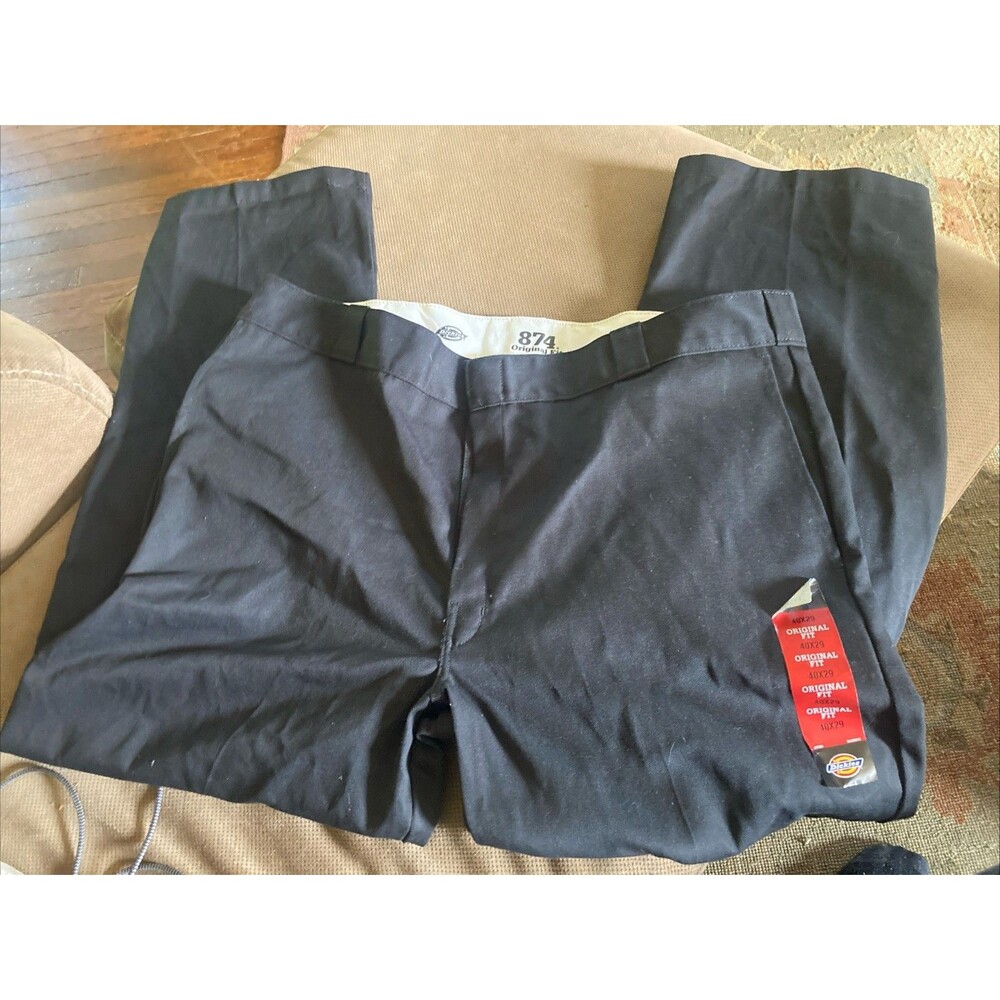 Dickies 874 Original Fit Work Pants Men's Size 40 x 29 Black Flex Fabric NWT